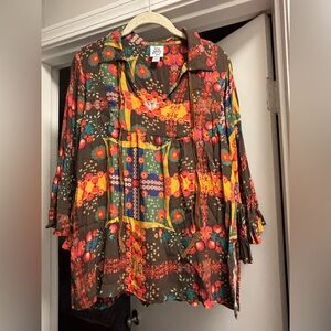 Ivy Jane Floral Patchwork Boho Bell Sleeve Tunic